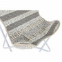 DKD Home Decor Sillón Mariposa Algodón y Hierro Blanco y Gris