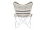 DKD Home Decor Nacla Sillon Boho Blanco Gris 65 x 90 x 74 cm
