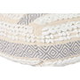 DKD Home Decor Cojín de Suelo de Algodón 60x60x25 Rayas Blanco y Gris