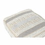 DKD Home Decor Cojín de Suelo de Algodón 60x60x25 Rayas Blanco y Gris