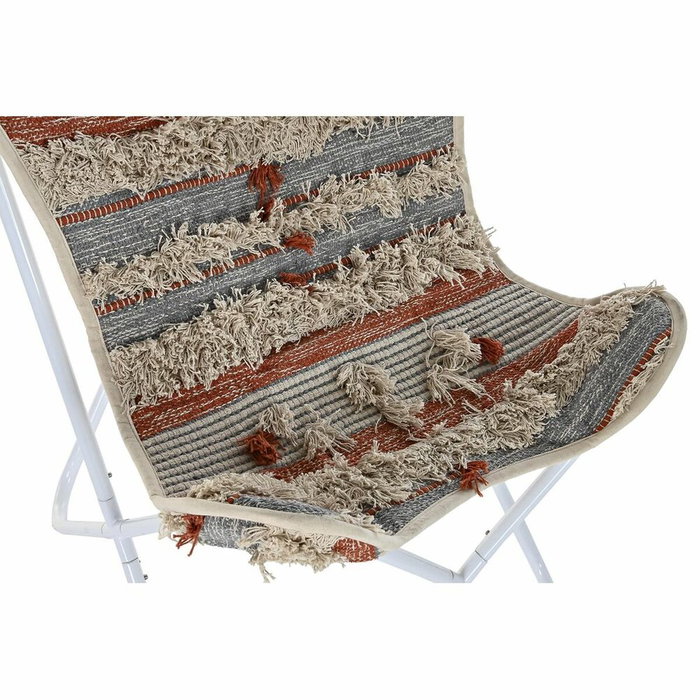 DKD Home Decor Sillón de Algodón y Hierro Mariposa Naranja DKD Home Decor Sillón de Algodón y Hierro Mariposa Naranja