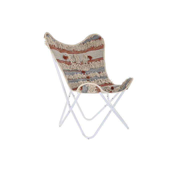 DKD Home Decor Sillón de Algodón y Hierro Mariposa Naranja DKD Home Decor Sillón de Algodón y Hierro Mariposa Naranja