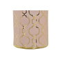 DKD Home Decor Jarrón de Porcelana Cromado Rosa y Dorado ZEMAN