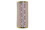 DKD Home Decor Jarrón de Porcelana Cromado Rosa ZEMAN 14x14x32 cm