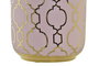 DKD Home Decor Jarrón Oriental Zeman Rosa Dorado Porcelana 13 x 26 x 13 cm