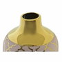 DKD Home Decor Jarrón de Porcelana Cromado Rosa ZEMAN