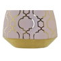 DKD Home Decor Jarrón de Porcelana ZEMAN Cromado Rosa y Dorado