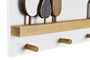 DKD Home Decor Perchero Pared Casitas Urban Blanco Madera 40 x 4 x 17 cm