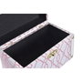 DKD Home Decor Set de 2 Cajas Decorativas de Lienzo y Madera Naranja