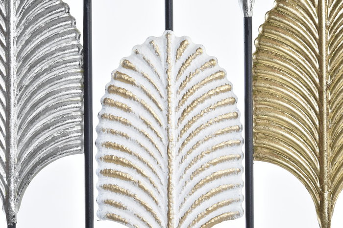 DKD Home Decor 2 x 90 x 35 cm Hojas Decoracion Pared Moderno Negro Multicolor