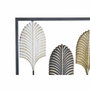 DKD Home Decor Decoración de Pared de Metal con Diseño de Hojas Negro