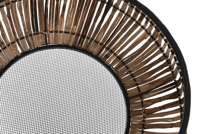 DKD Home Decor Macetero Balines Natural Negro Ratan y Metal 50 x 25.4 x 50 cm Set de 2 DKD Home Decor Macetero Balines Natural Negro Ratan y Metal 50 x 25.4 x 50 cm Set de 2