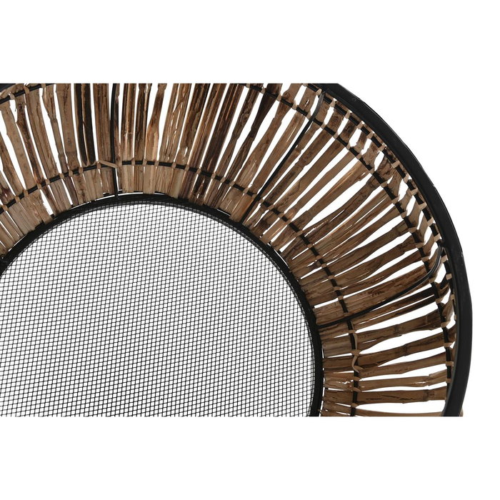 DKD Home Decor Set de 2 Maceteros de Ratán y Metal Natural 50x50x25,4 cm DKD Home Decor Set de 2 Maceteros de Ratán y Metal Natural 50x50x25,4 cm