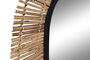 DKD Home Decor Espejo Balines Ratan, Espejo, Metal Negro, Natural 63 x 1.5 x 92 cm
