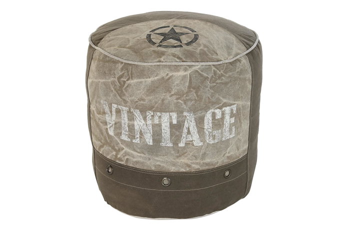 DKD Home Decor Cojín Suelo Vintage 1993 Gris 44 x 44 x 44 cm