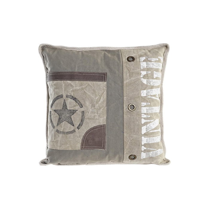 DKD Home Decor Cojín STAR Gris y Blanco 45x15x45 cm