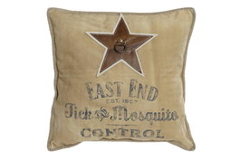 DKD Home Decor Cojin Vintage 1993 Gris Blanco 15 x 45 x 45 cm