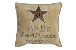 DKD Home Decor Cojín STAR Gris y Blanco 45x15x45 cm