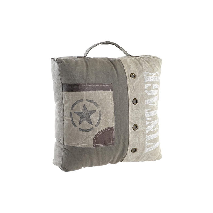 DKD Home Decor Cojín de Suelo Algodón y Piel 50x14x50 Star Envejecido DKD Home Decor Cojín de Suelo Algodón y Piel 50x14x50 Star Envejecido