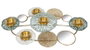 DKD Home Decor Candelabro Metal Espejo Nenúfar Dorado y Verde Menta Surimi