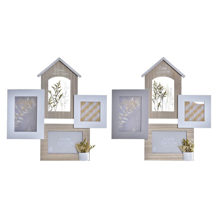 DKD Home Decor Marco Multifoto Plantas NICE DAY 39x3x41 cm (Pack de 2)