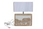 DKD Home Decor Lámpara de Sobremesa Mango y Poliéster Marrón