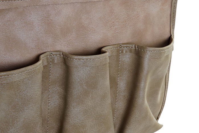 DKD Home Decor Portamandos Tradicional Marron Beige Pu 30 x 90 x 0.5 cm