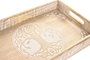 DKD Home Decor Set de 2 Bandejas de Mango Árbol de la Vida 42,5x27,5x5 cm