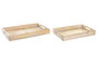 DKD Home Decor Set de 2 Bandejas de Mango Árbol de la Vida 42,5x27,5x5 cm