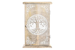 DKD Home Decor Armario de llaves Árbol de la Vida de madera de mango