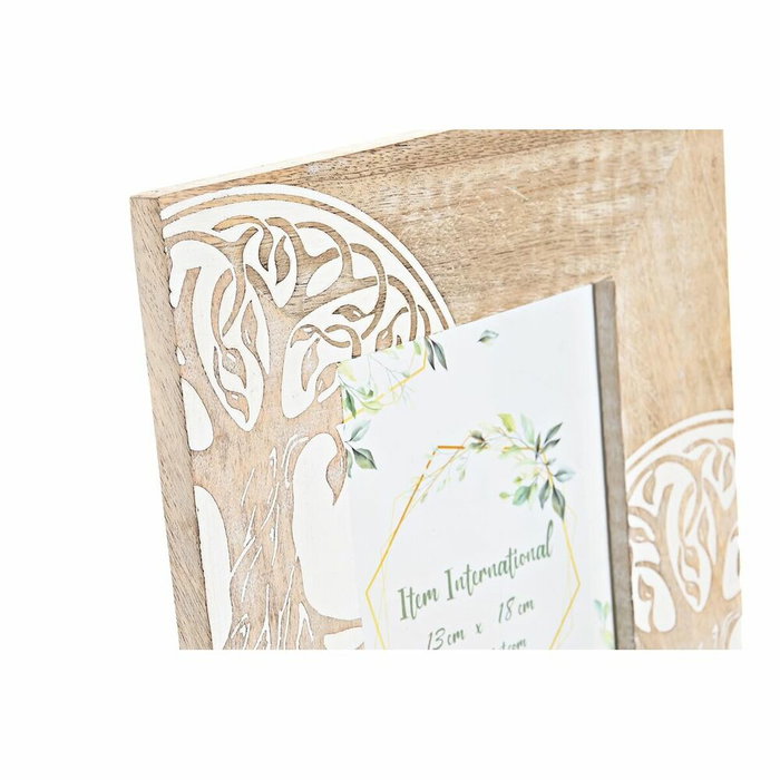 DKD Home Decor Marco de Fotos Árbol de la Vida 13x18 Mango Marrón y Blanco