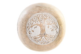 DKD Home Decor Bola de Decoración Árbol de la Vida en Madera de Mango