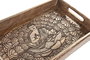 DKD Home Decor India8 Bandeja Oriental Mango Marron Oscuro Set de 2 43 x 7.5 x 27.5 cm
