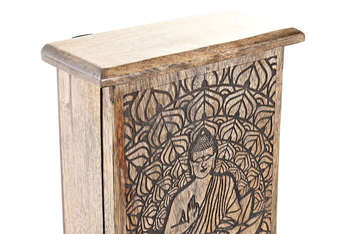 DKD Home Decor Guardallaves Oriental Marron Marron Oscuro 7.5 x 28 x 18 cm