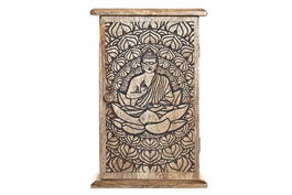 DKD Home Decor Guardallaves Oriental Marron Marron Oscuro 7.5 x 28 x 18 cm