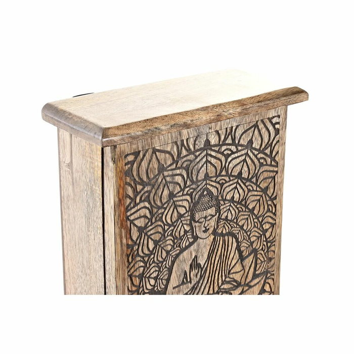 DKD Home Decor Guardallaves Buda Tallado Marrón