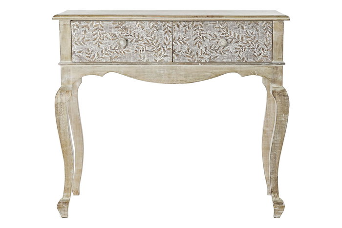 DKD Home Decor Consola Indio Natural Blanco Mango 91 x 42 x 81 cm