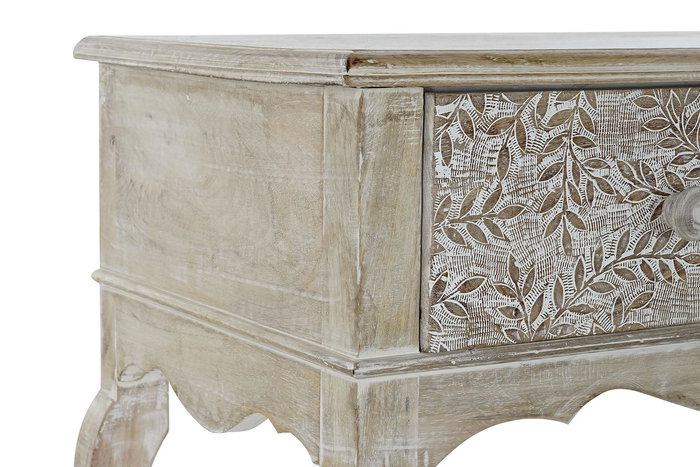 DKD Home Decor Consola Indio Natural Blanco Mango 91 x 42 x 81 cm