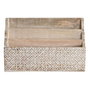 DKD Home Decor Organizador de Mango Natural para Cartas