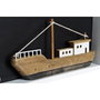 DKD Home Decor Decoración de Madera Barco Blanco