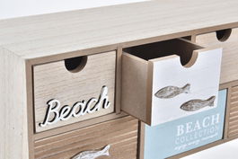 DKD Home Decor Joyero Atlantico Marron Turquesa 40 x 16 x 19 cm