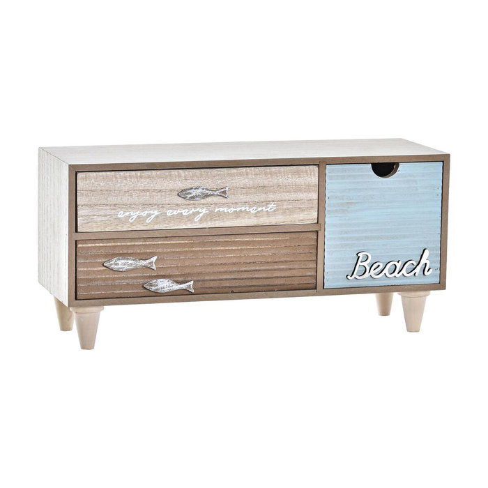 DKD Home Decor Joyero de Madera Beach Marrón