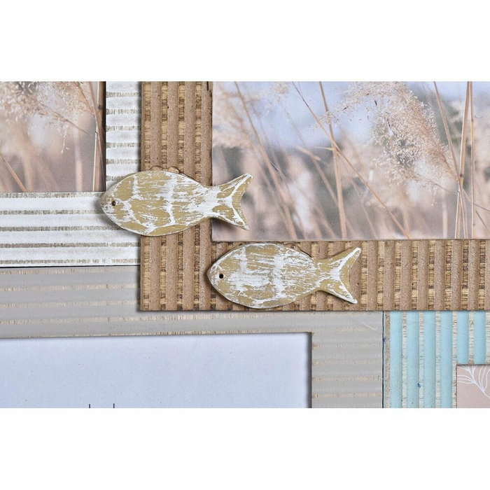 DKD Home Decor Marco Multifoto Madera y Cristal Beach