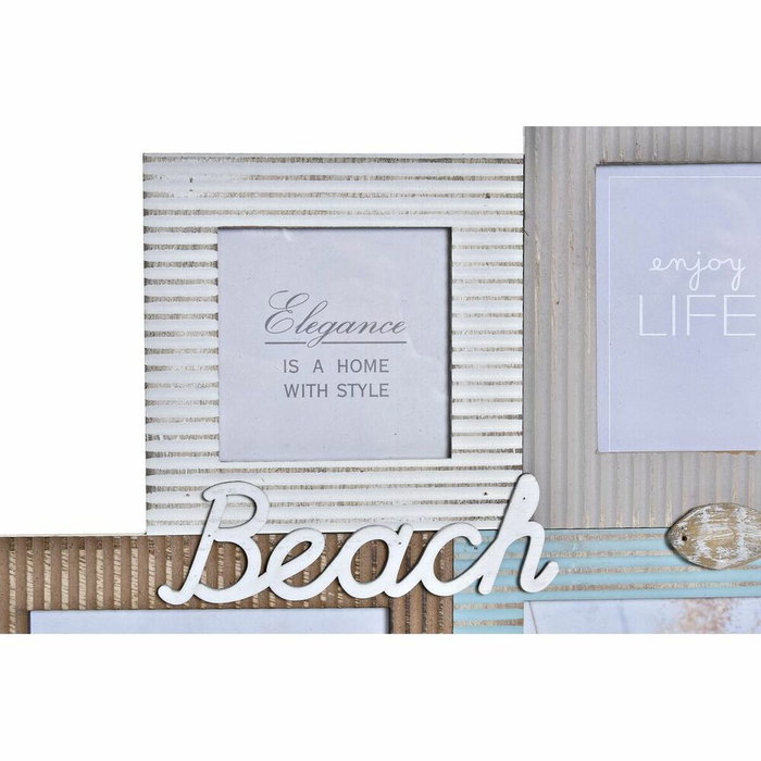 DKD Home Decor Marco Multifoto de Madera y Cristal Beach 51x2x40,5 DKD Home Decor Marco Multifoto de Madera y Cristal Beach 51x2x40,5