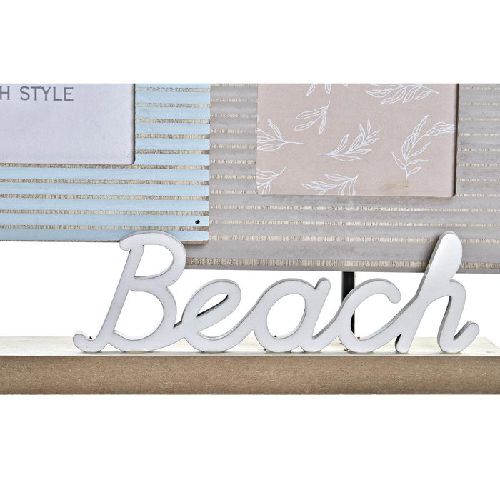 DKD Home Decor Marco Multifoto Madera y Cristal Beach 43x5x27