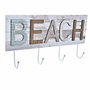 DKD Home Decor Perchero de Pared de Madera y Metal Beach Surtido de 2 Unidades