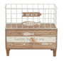DKD Home Decor Joyero de Madera y Metal Pollença Marrón y Blanco