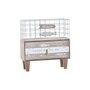 DKD Home Decor Joyero de Madera y Metal Pollença Marrón y Blanco