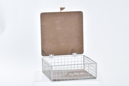DKD Home Decor Caja Mediterraneo Pollença Madera Metal Marron Blanco 16 x 16 x 6 cm