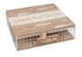 DKD Home Decor Caja Mediterraneo Pollença Madera Metal Marron Blanco 16 x 16 x 6 cm